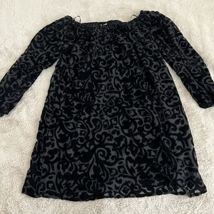 Ecote Burnout Velvet Off-The-Shoulder Mini Dress